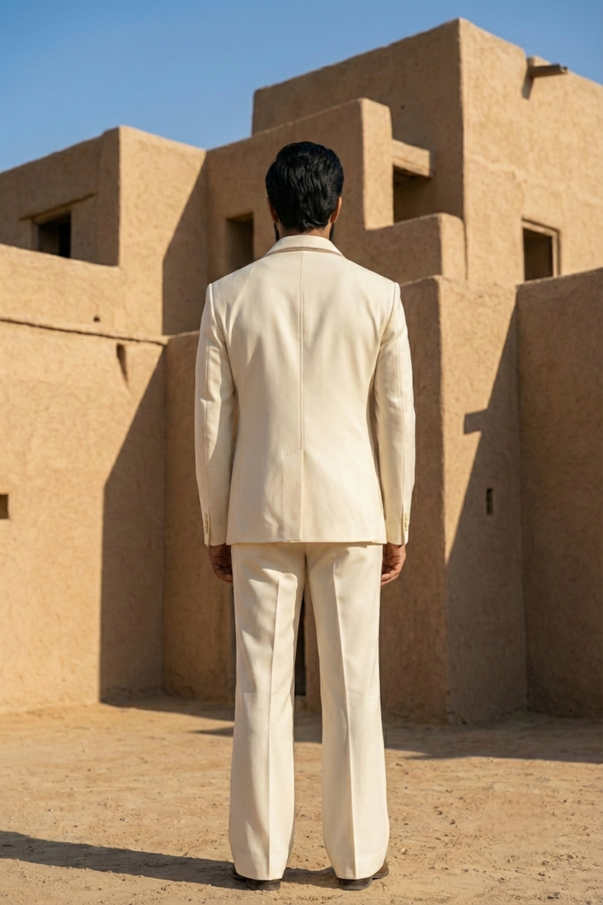 Ivory Shacket Set with Embroidered Pocket Motif