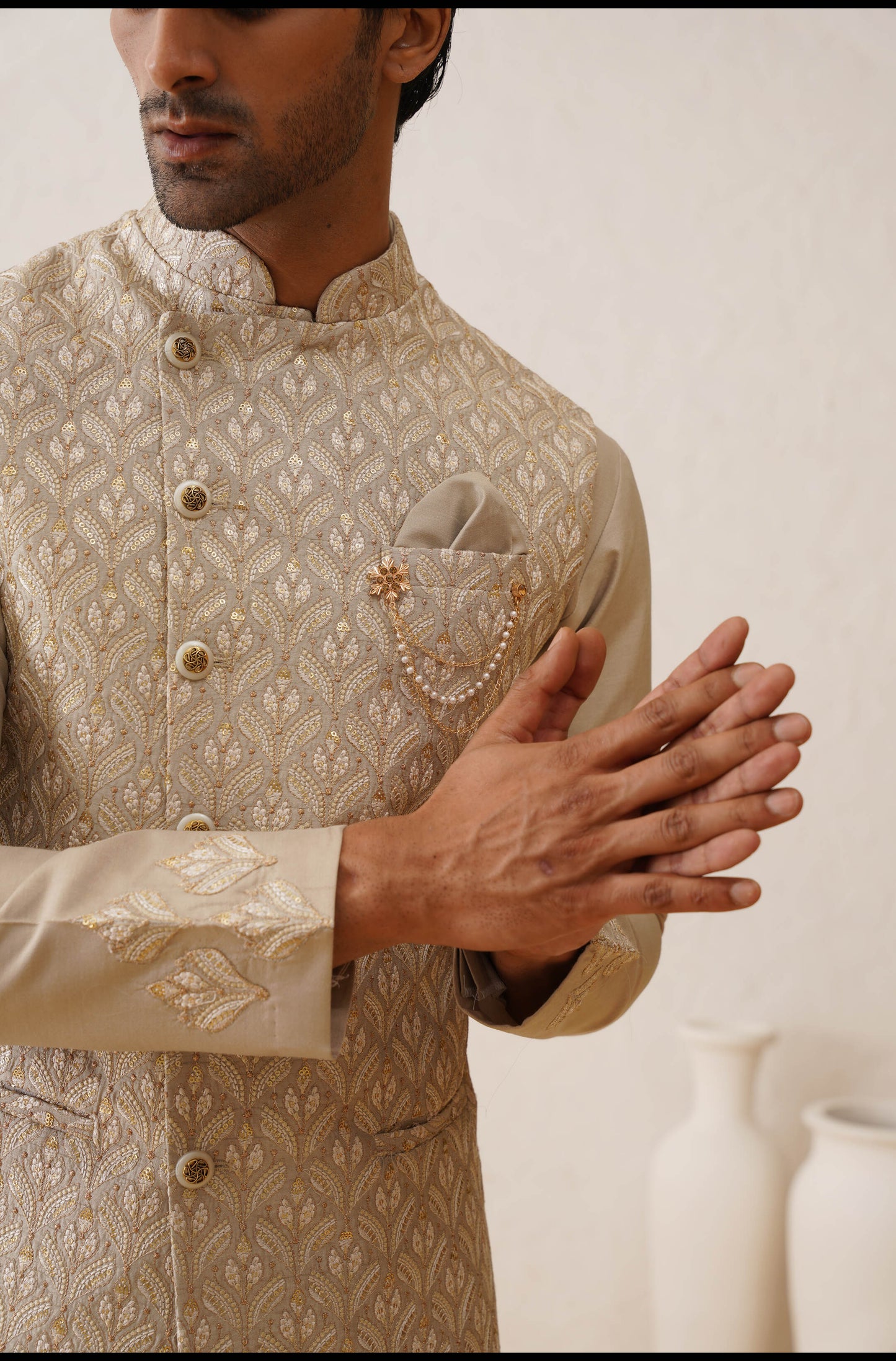 buy embroidered waistcoat online-Lagan Wedding