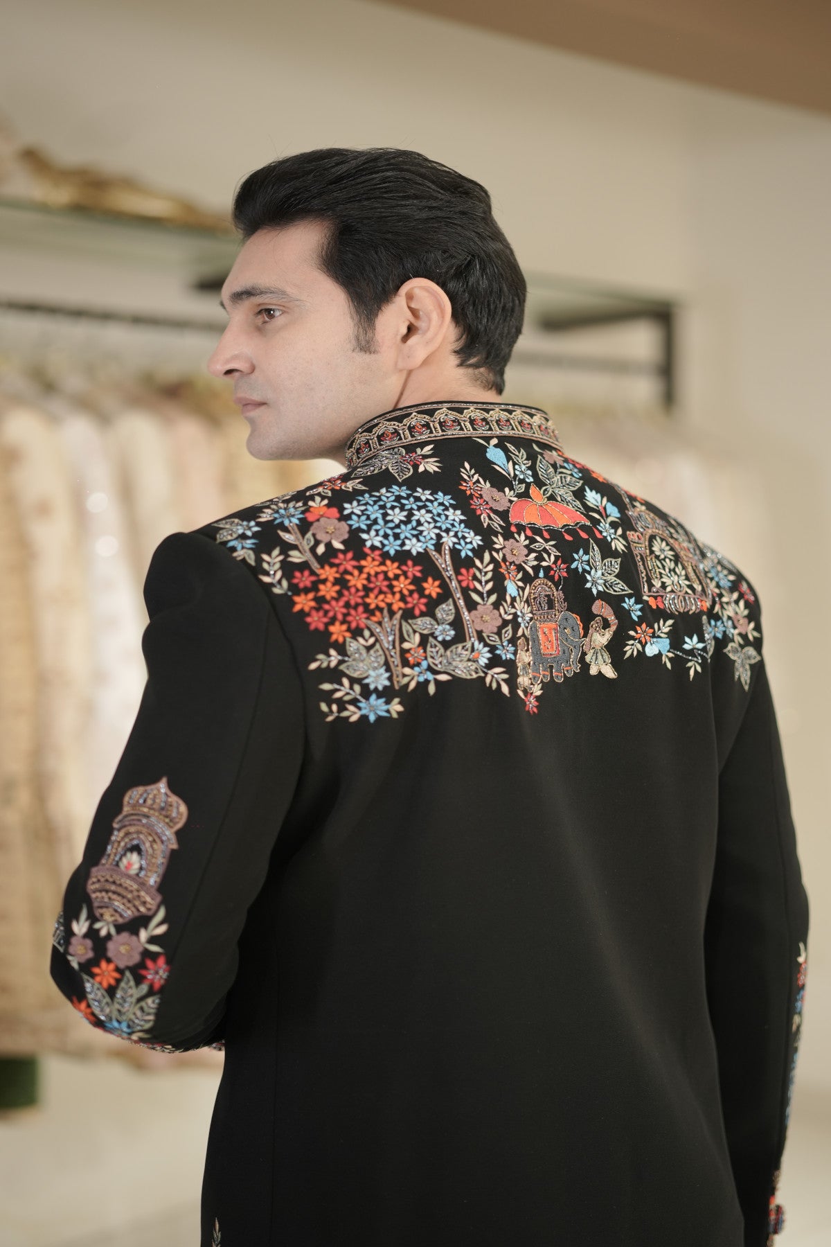 Shop black indo western for men wedding