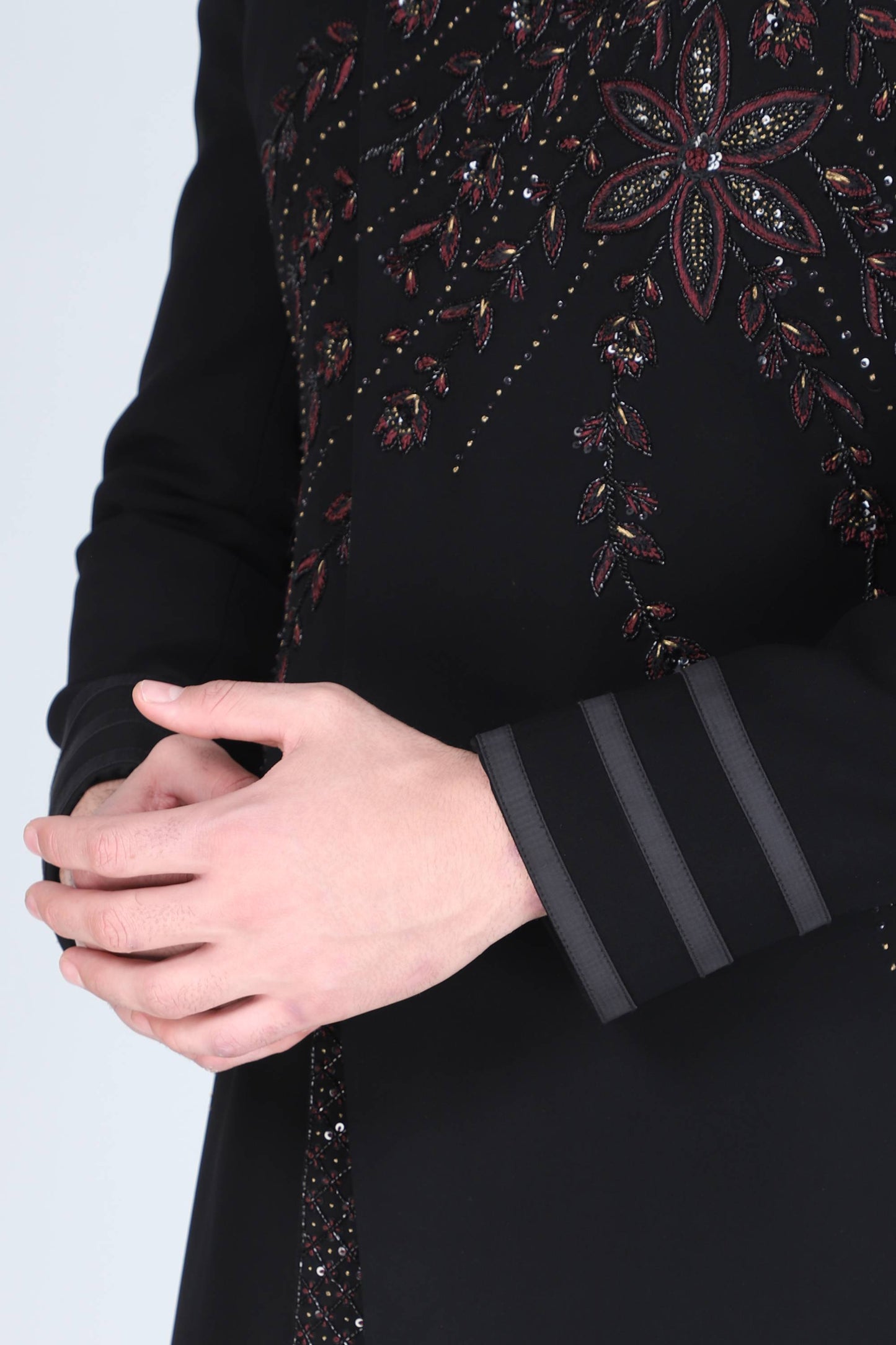 Black Zardosi Embroidered Designer Indowestern