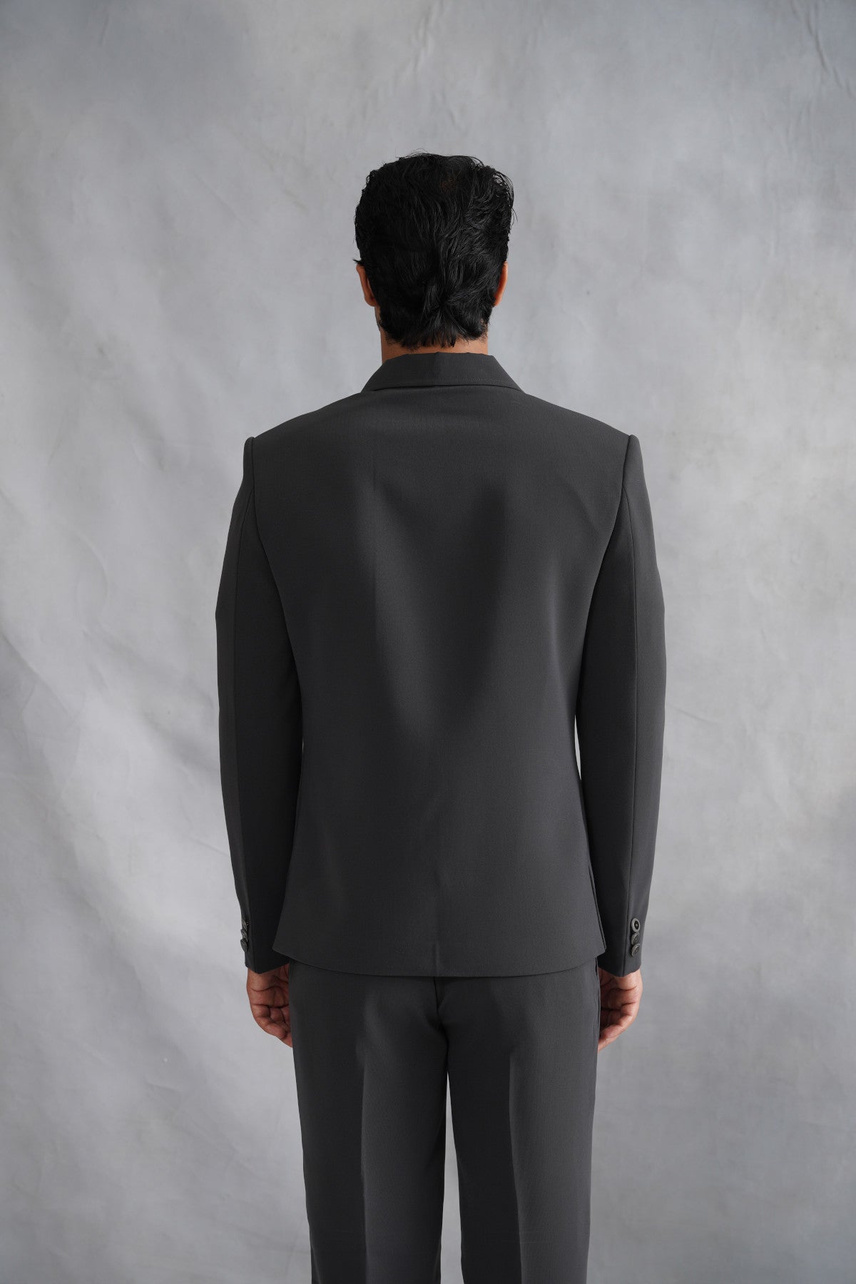 Charcoal Grey Jacket with Heritage Egyptian Motif