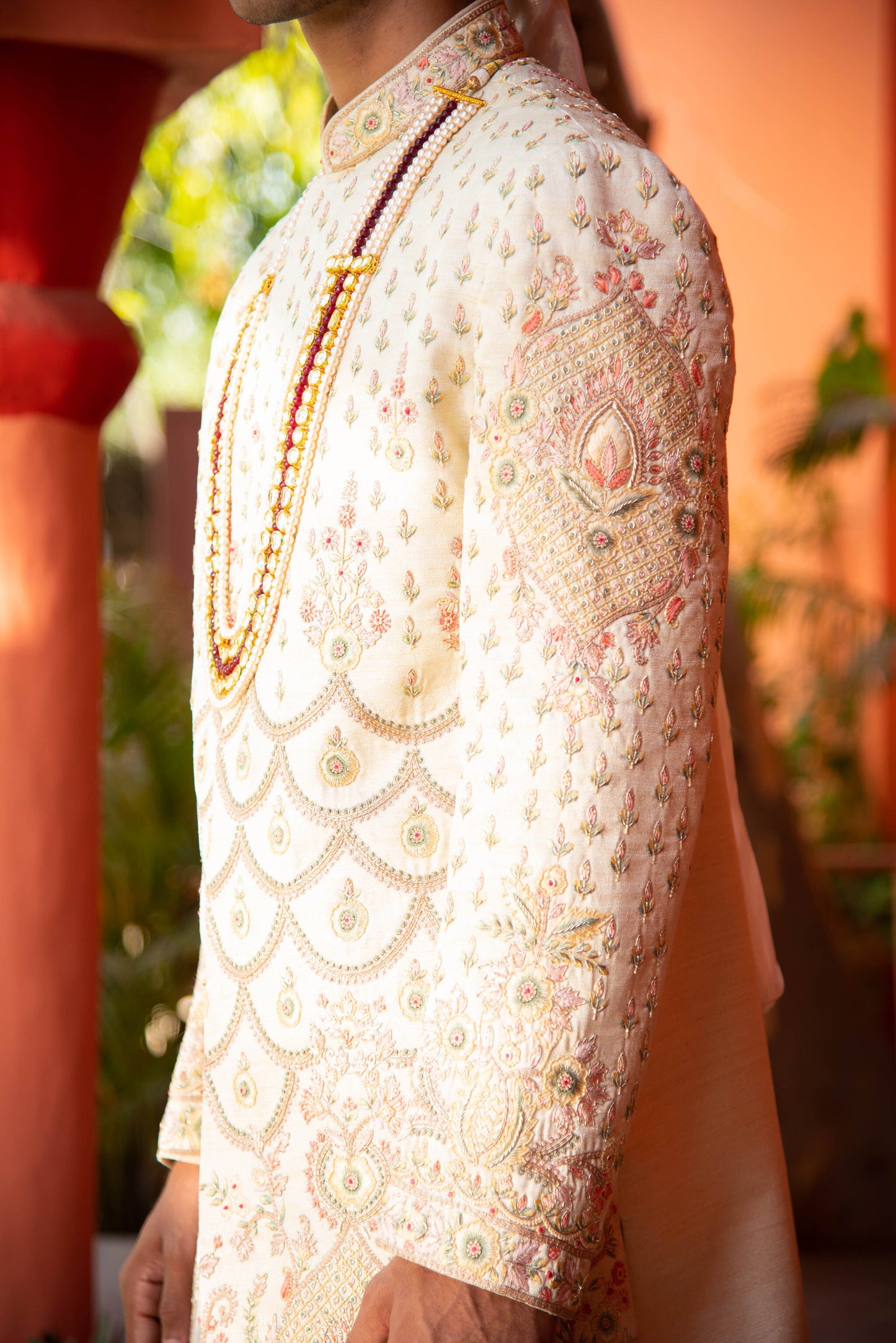 Cream wedding sherwani for men buy