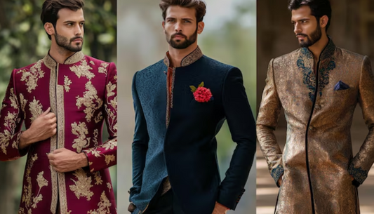Top Trending Wedding Sherwani Designs for the Groom in the Lookbook