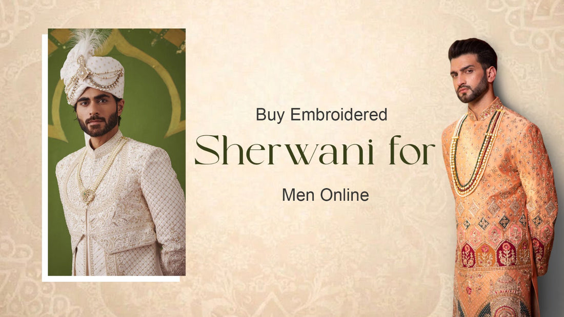 Unveiling Elegance: Buy Embroidered Sherwani for Men Online