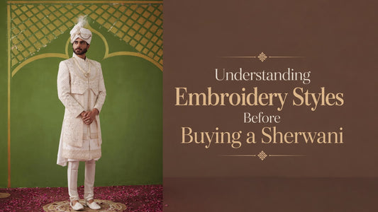 Understanding Embroidery Styles Before Buying a Sherwani