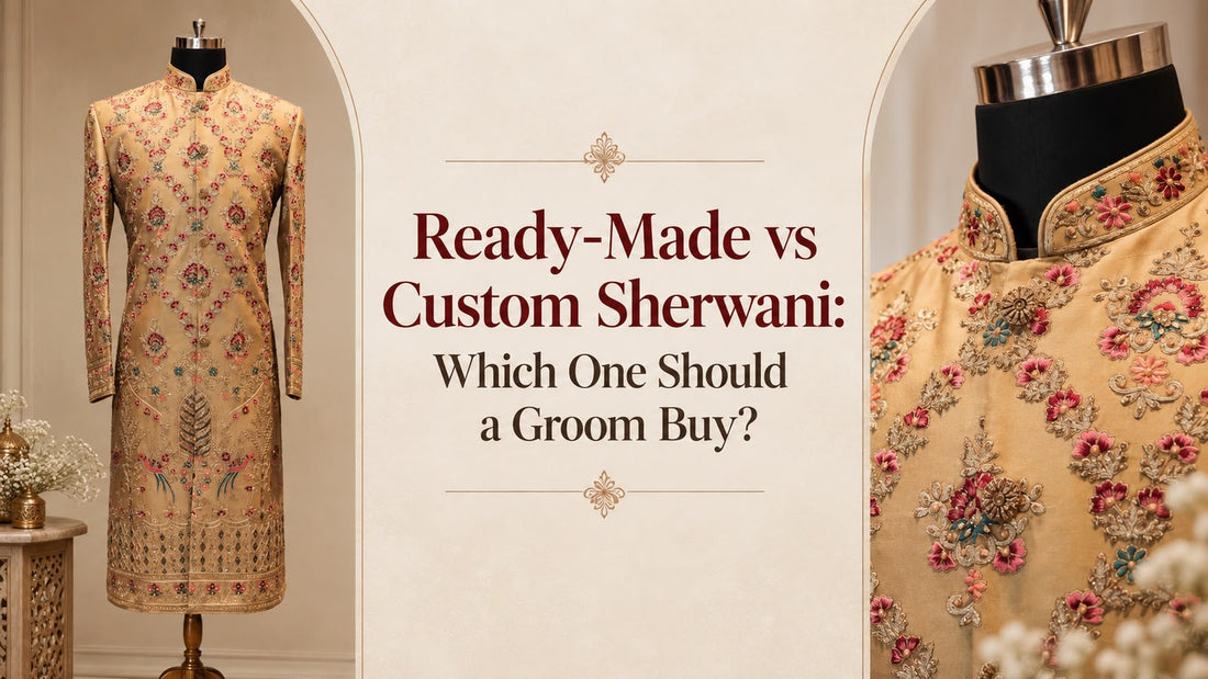 Ready-Made vs Custom Sherwani: Which One Should a Groom Buy?