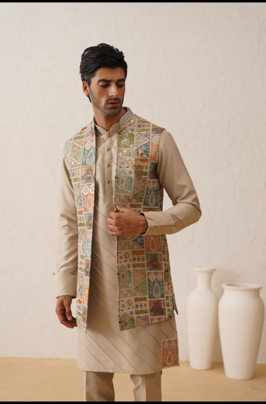 Buy waistcoat with kurta-Lagan Wedding