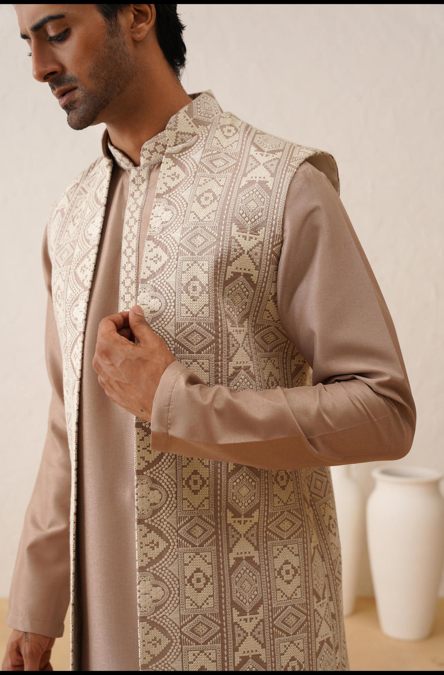 Buy waistcoat with kurta-Lagan Wedding 
