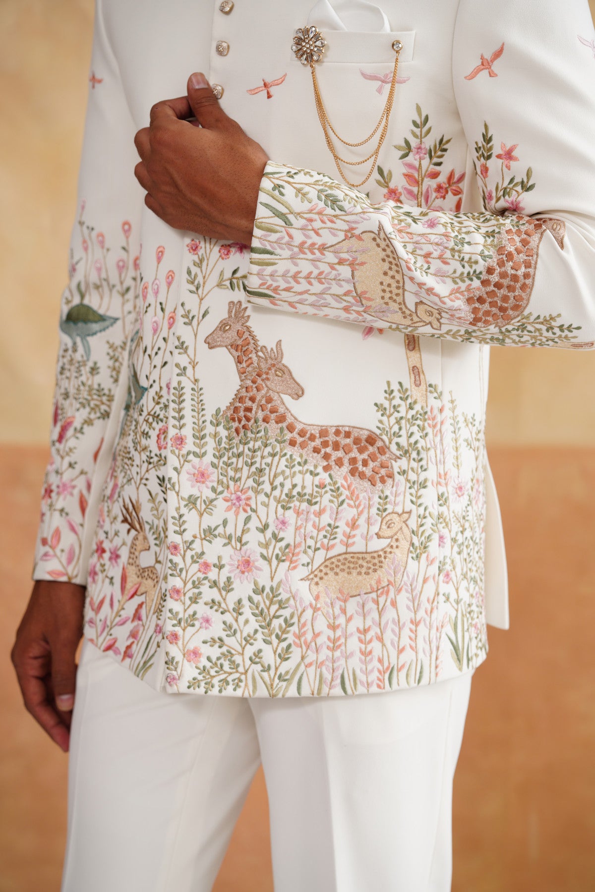 Shop ivory embroidery indo western men