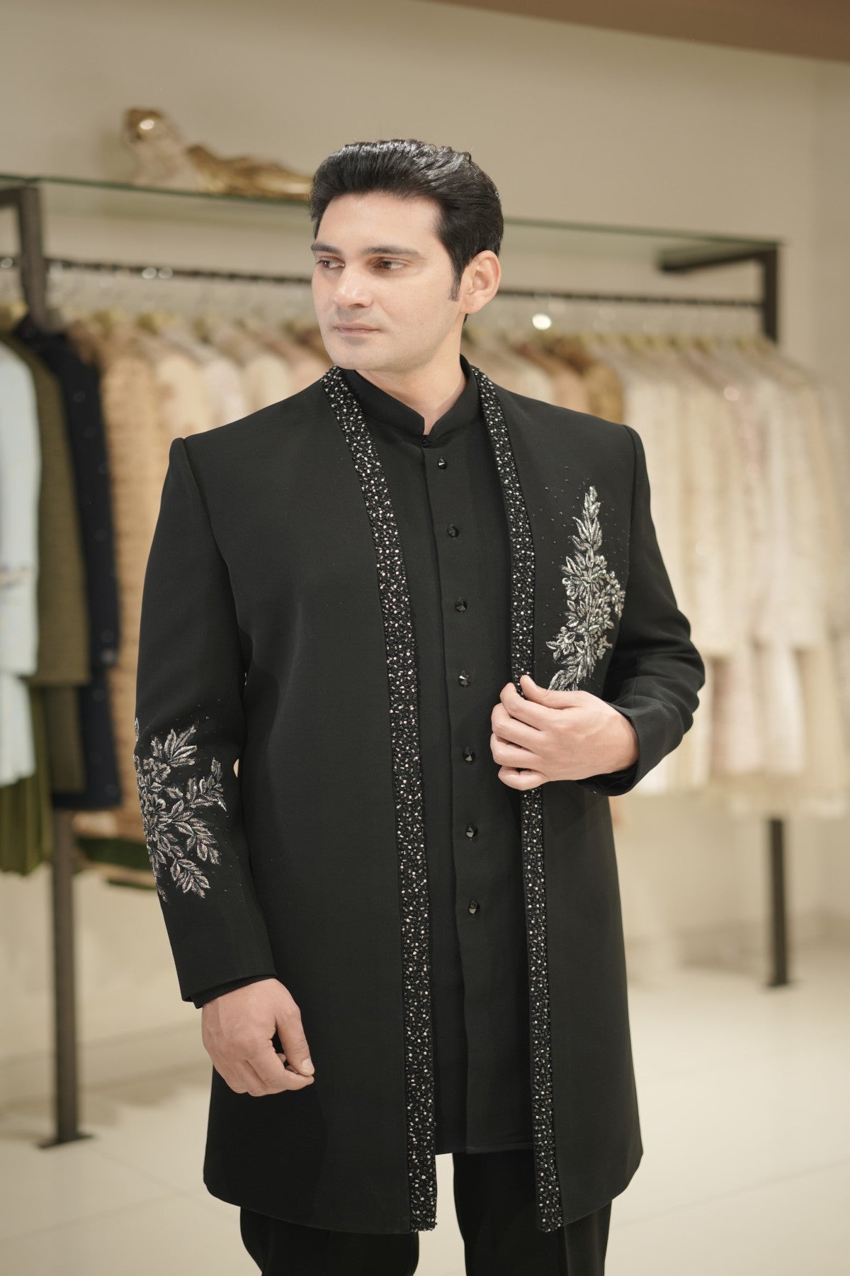 Buy designer black indo western online