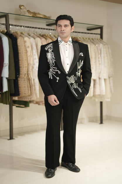 Mens black tuxedo for wedding