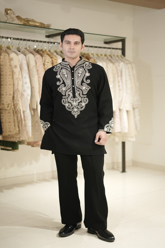 Black kurta pajama for men wedding – buy online shop