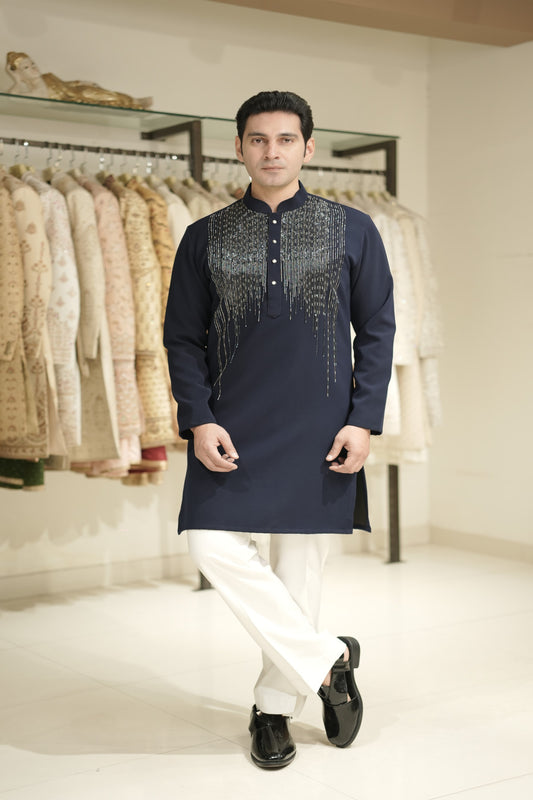 Navy blue kurta for men wedding – buy online shop