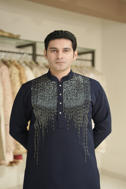Navy blue kurta pajama for men – shop online