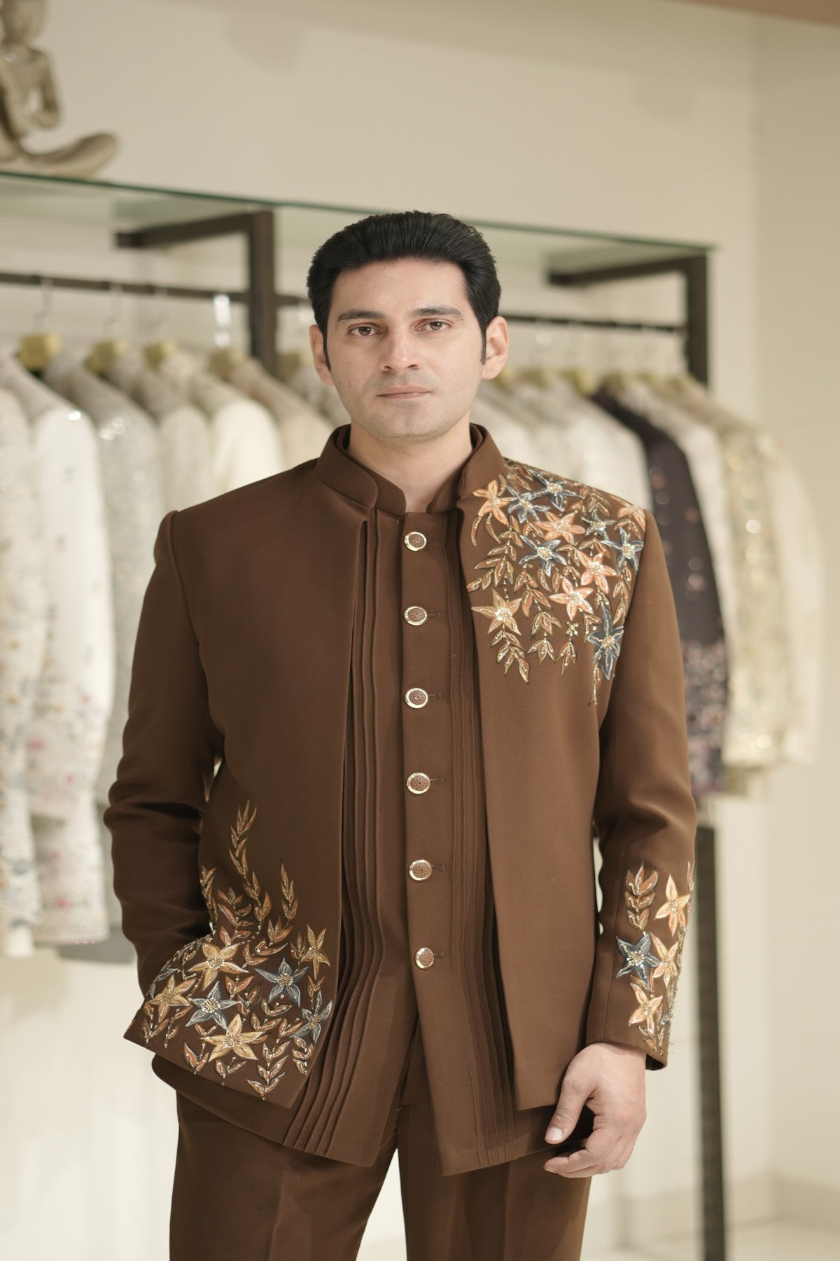 Mens wedding suit elegant indo western suit for men