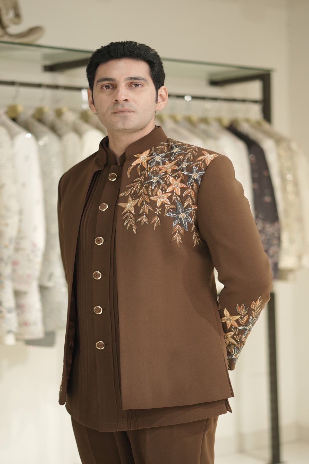 Wedding ethnic wear men indo western suit for men