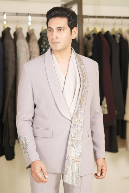 Buy lilac tuxedo suit for men online
