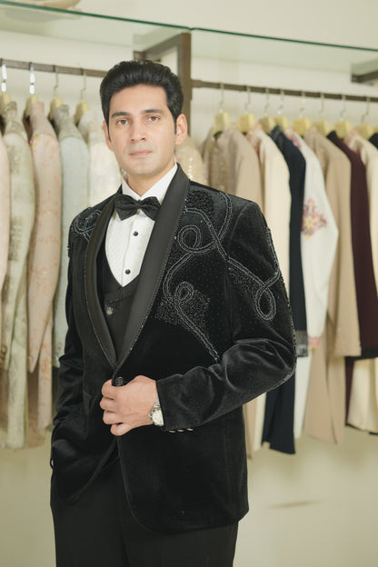 Velvet black tuxedo for men shop now
