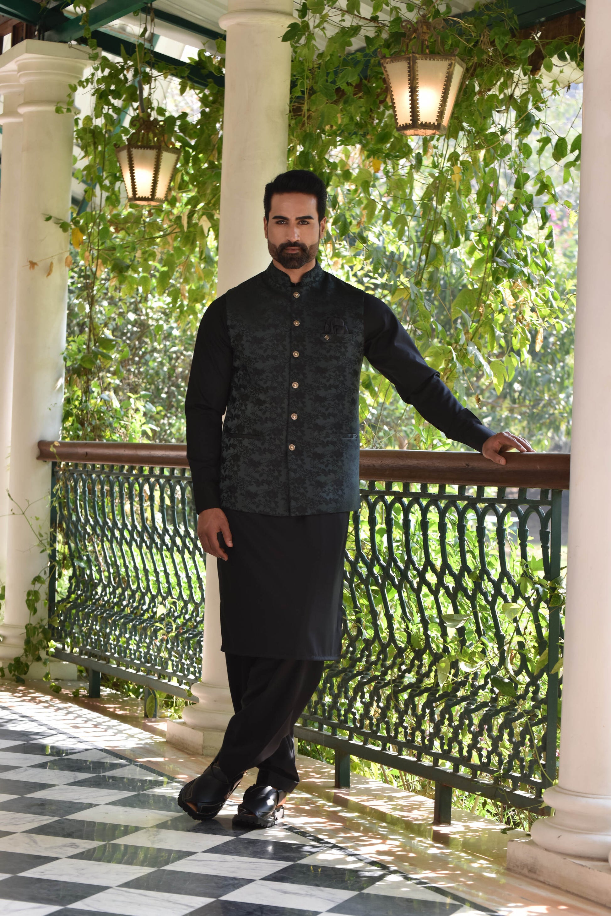 Shop mens black waistcoat-Lagan Wedding 