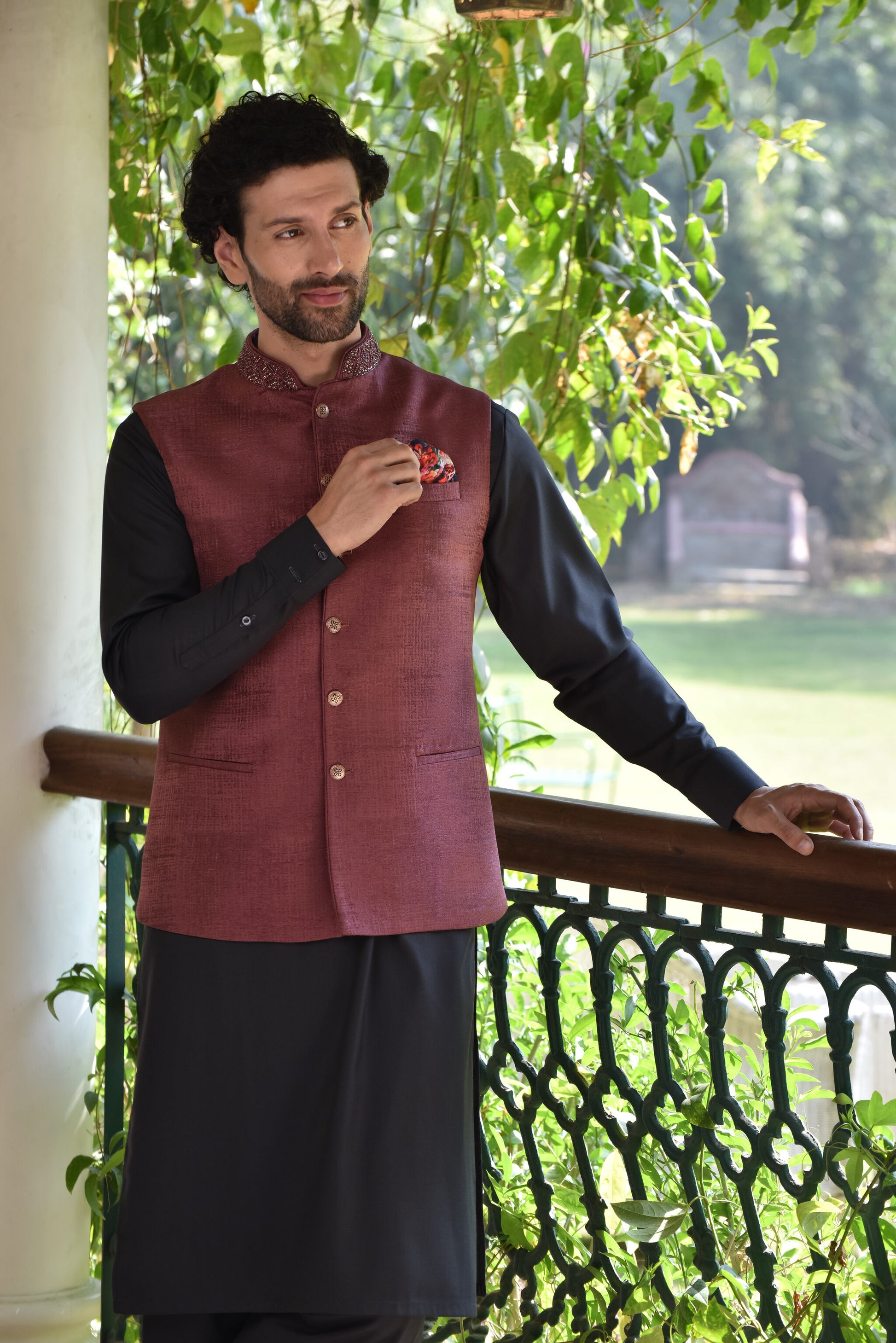 Shop mens black waistcoat-Lagan Wedding 