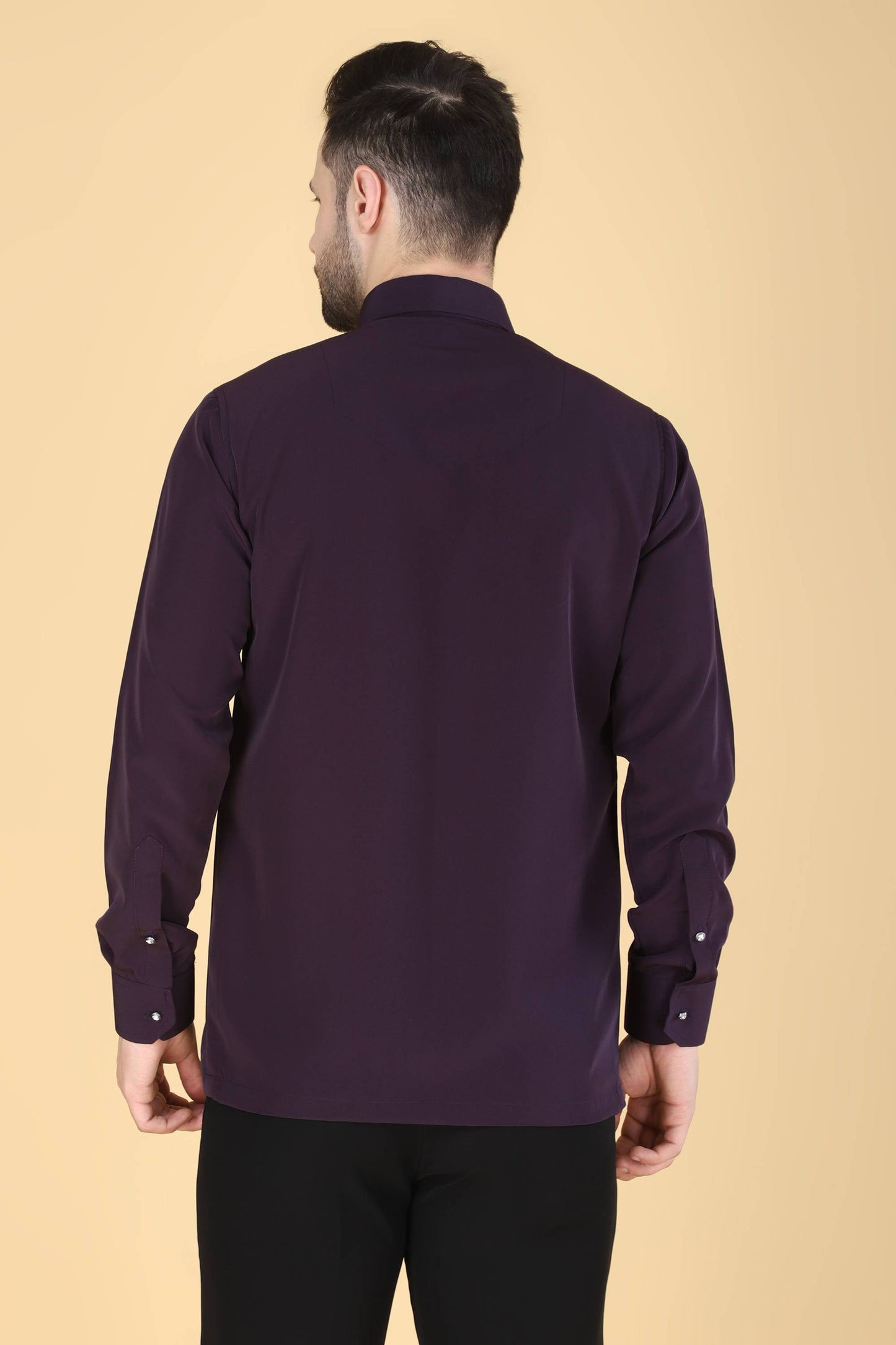Purple Zebra Motif Shirt for Men