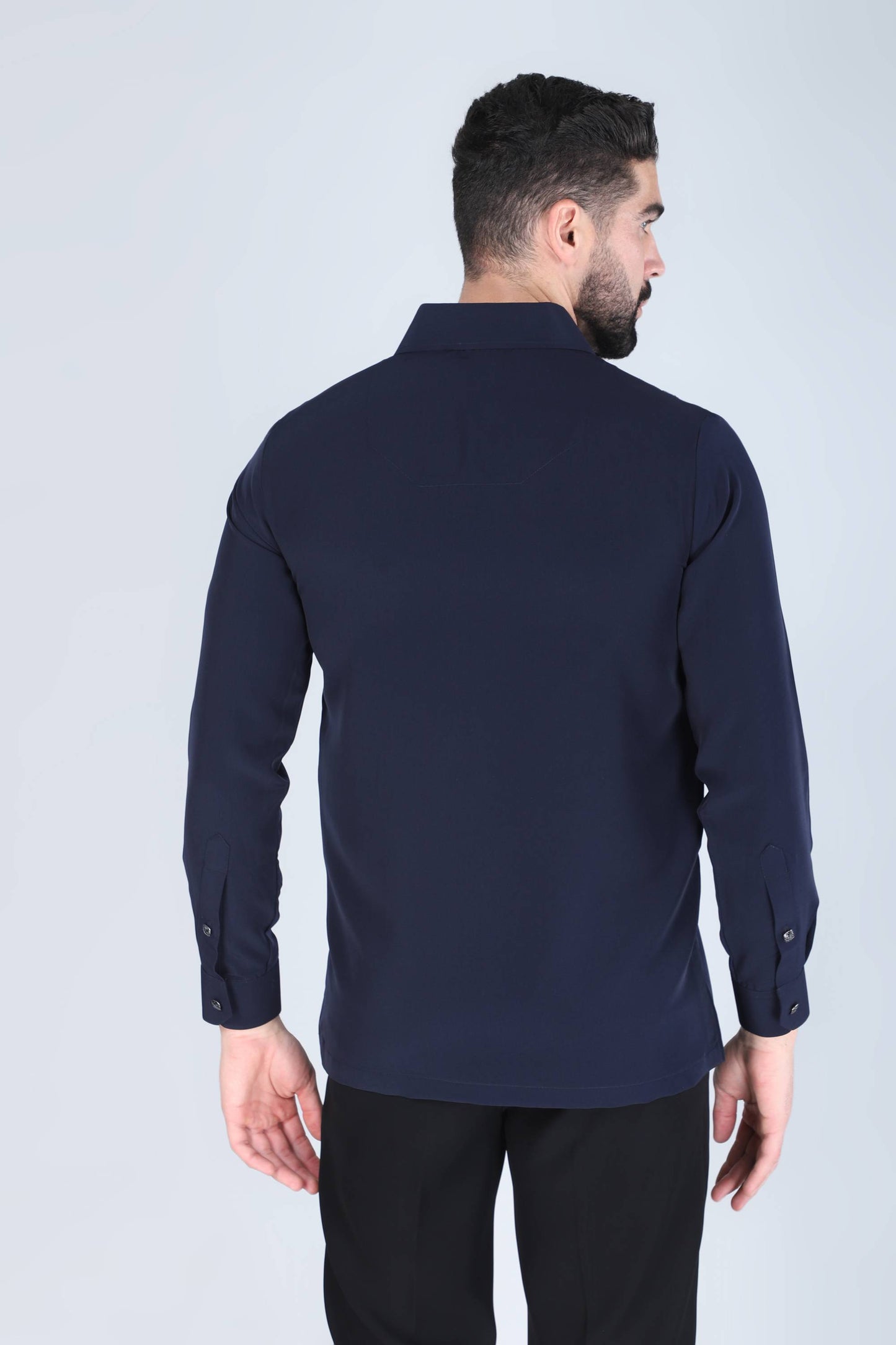 Blue Hand Embroidered shirt for men