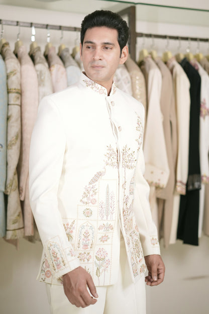 Garden embroidery suit for men shop online