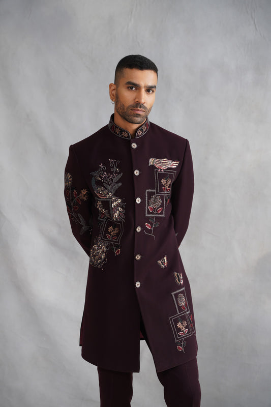 Buy wine indo western for men online