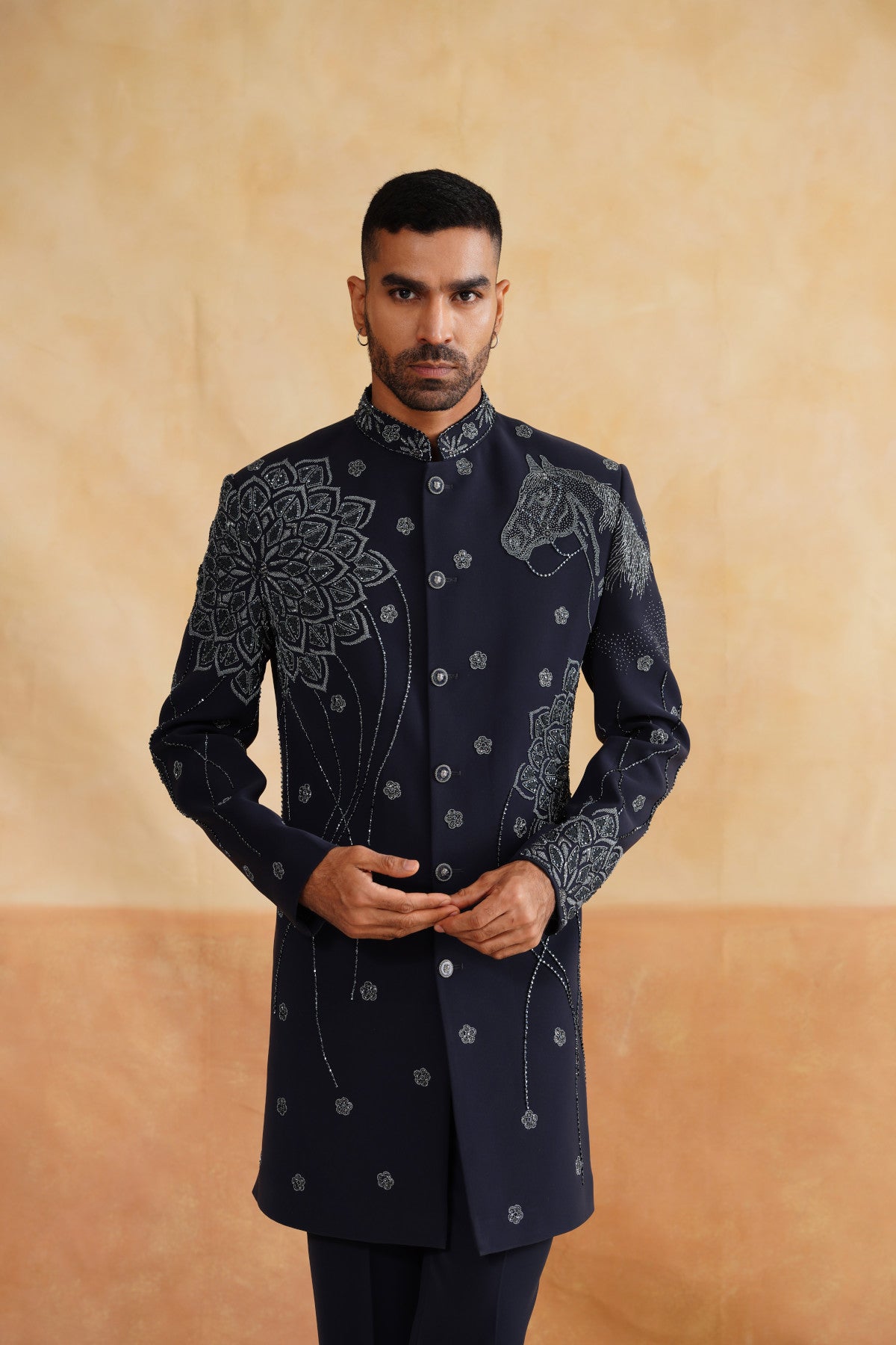 Buy blue indo western for men online
