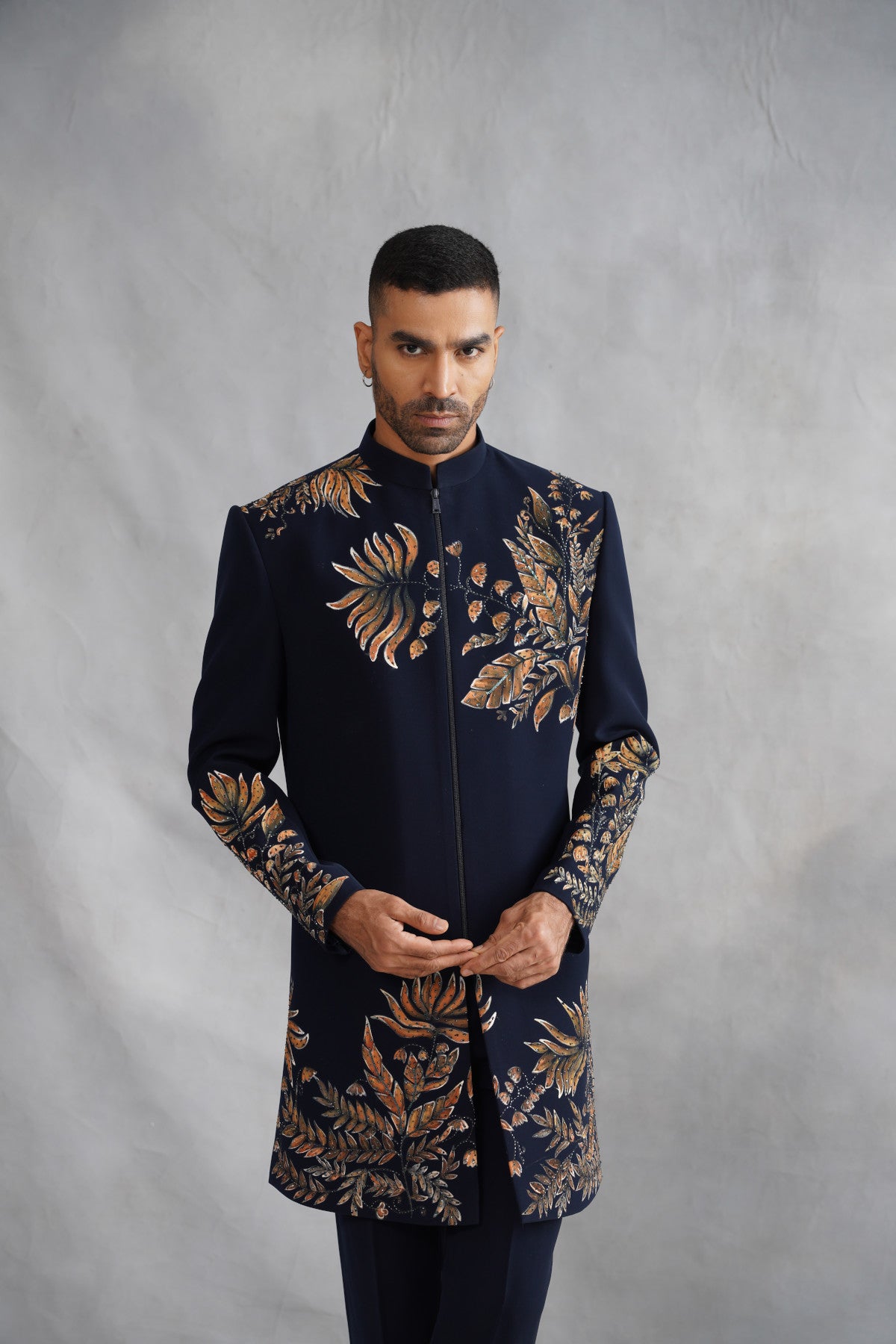 Buy navy blue indo western for men 
