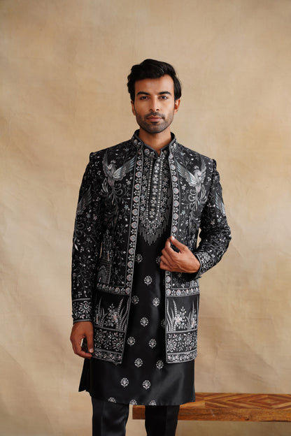 Buy black indowestern for men online
