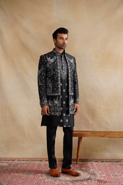 Shop black thread work indo western
