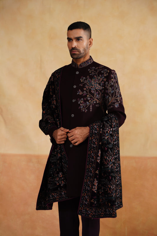 Maroon Indo Western for Men Buy Online
