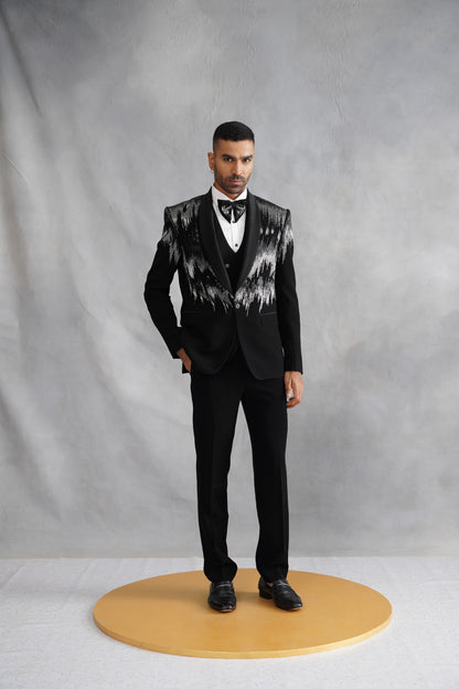 Black Tuxedo with Silver and Black Embellishments