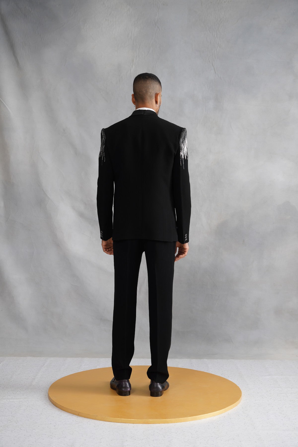 Black Tuxedo with Silver and Black Embellishments