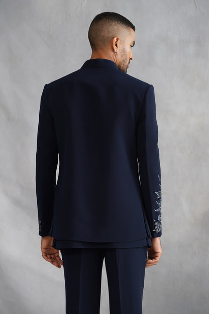 Blue Hand Painted and Hand Work Indowestern