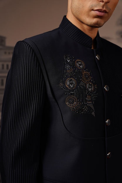 Pleated Sleeves Bandhgala Buy Online
