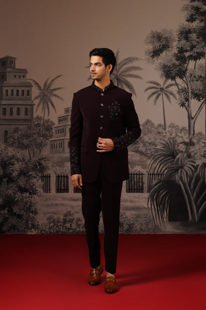 Shop maroon kurta for men with designer waistcoat

