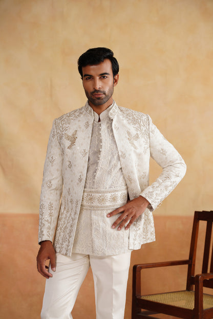 Buy white indo western for men online
