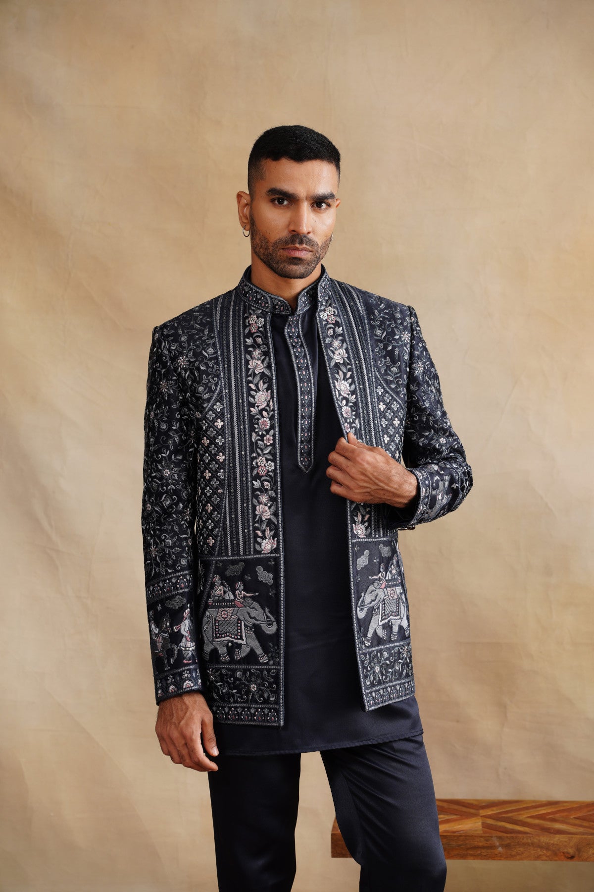 Navy Blue Indo Western for Men Buy Online
