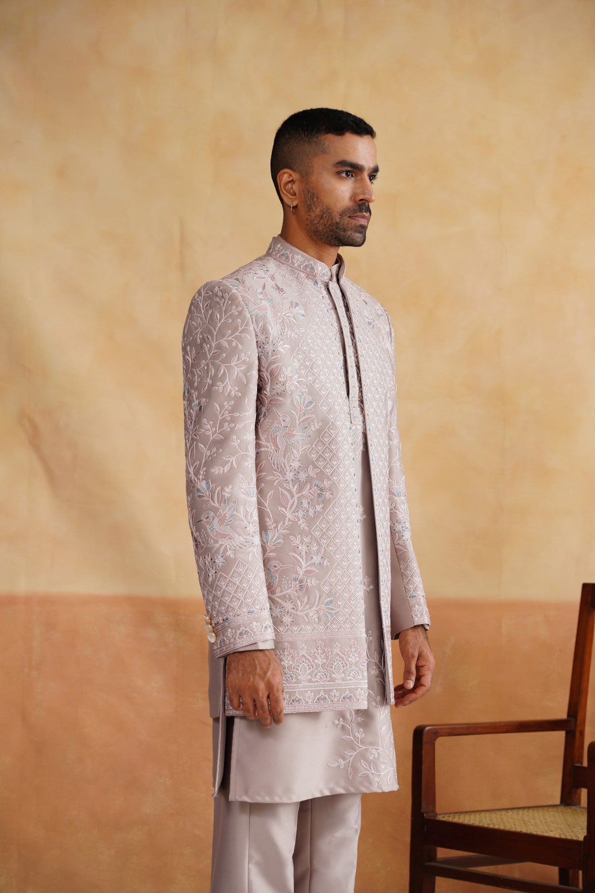 Buy embroidered indowestern men outfit
