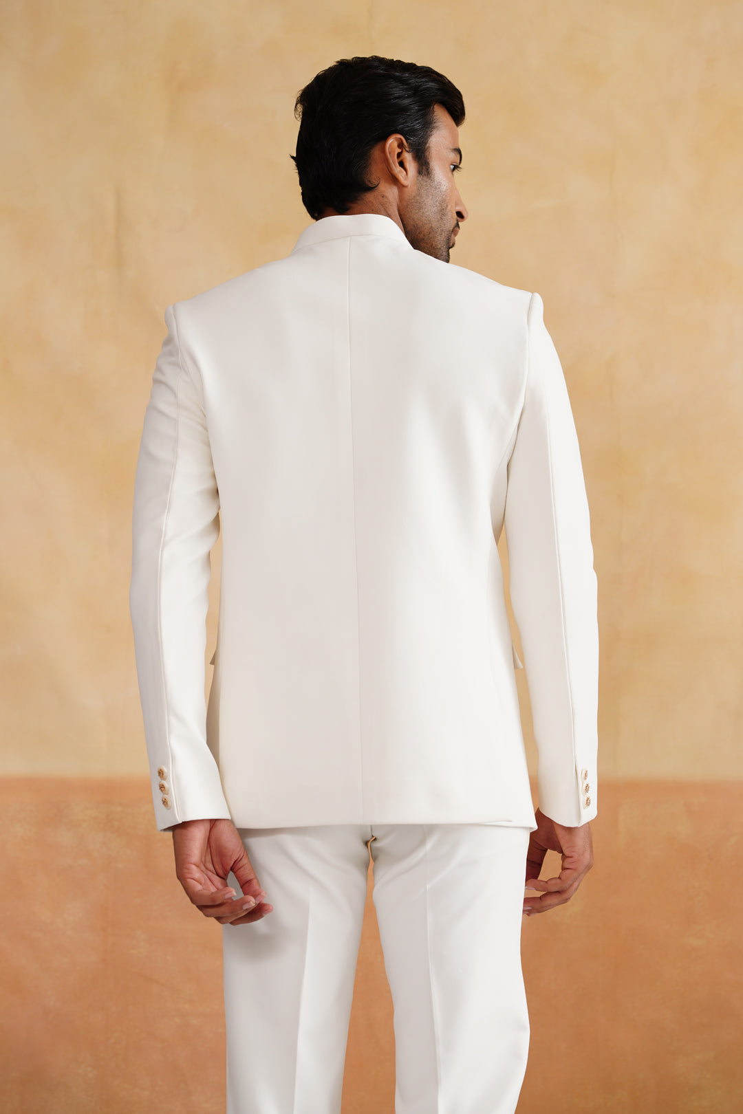 Ivory Hand Embroidered Bandhgala on Italian Fabric