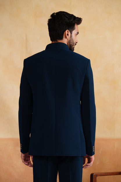 Teal Swarovski Embroidered Bandhgala