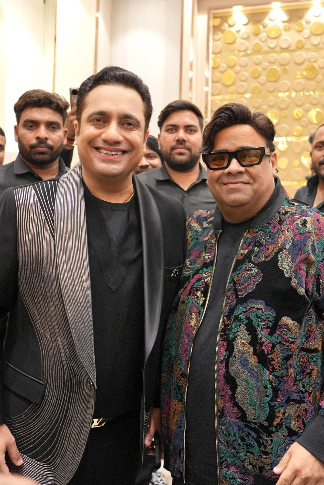Vivek Bindra In Our Black Mettalic Work Tuxedo